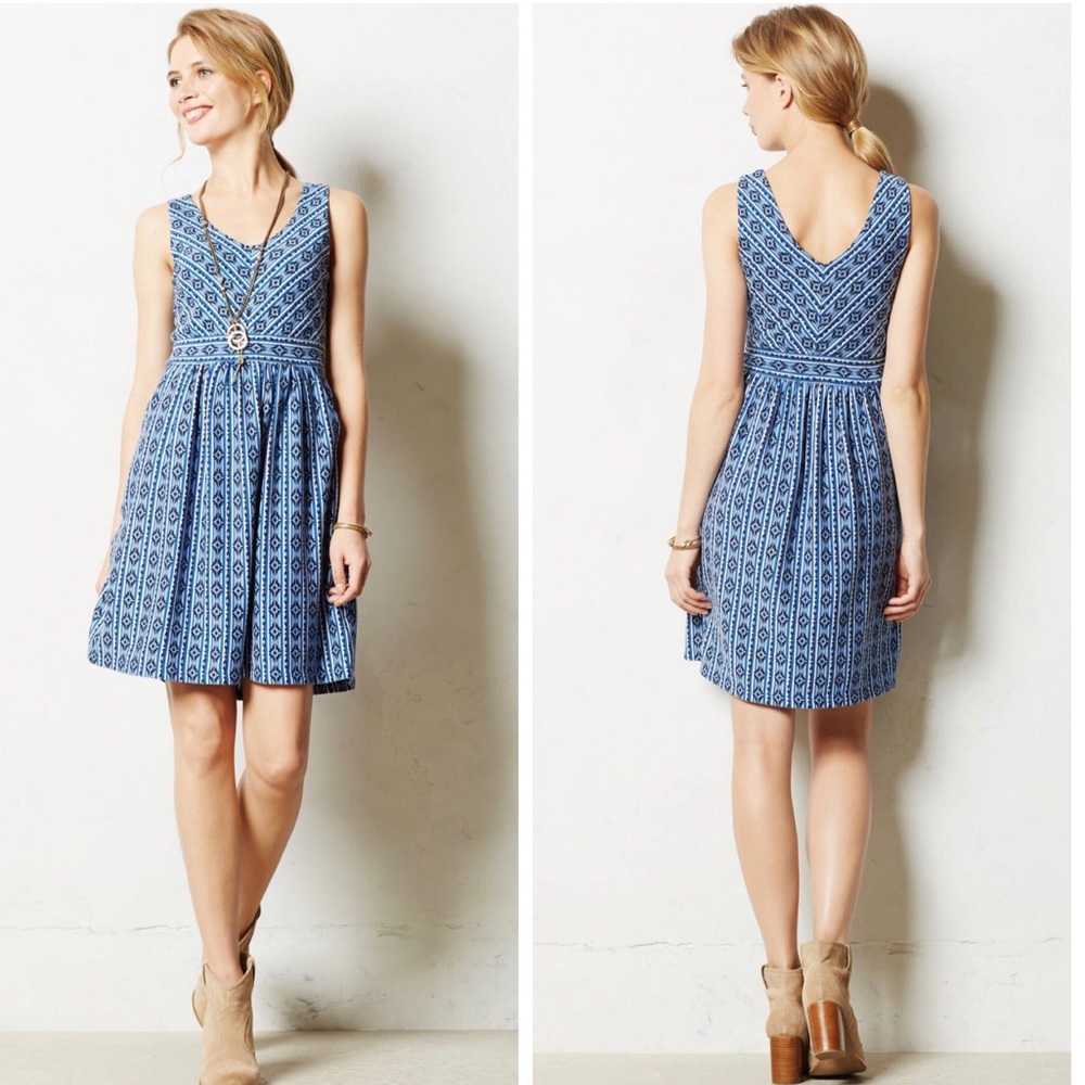 Anthropologie Maeve Blue Lazuli Dress